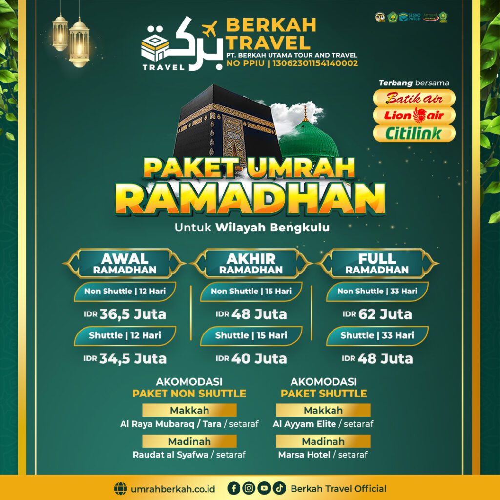 paket umrah ramadhan berkah travel