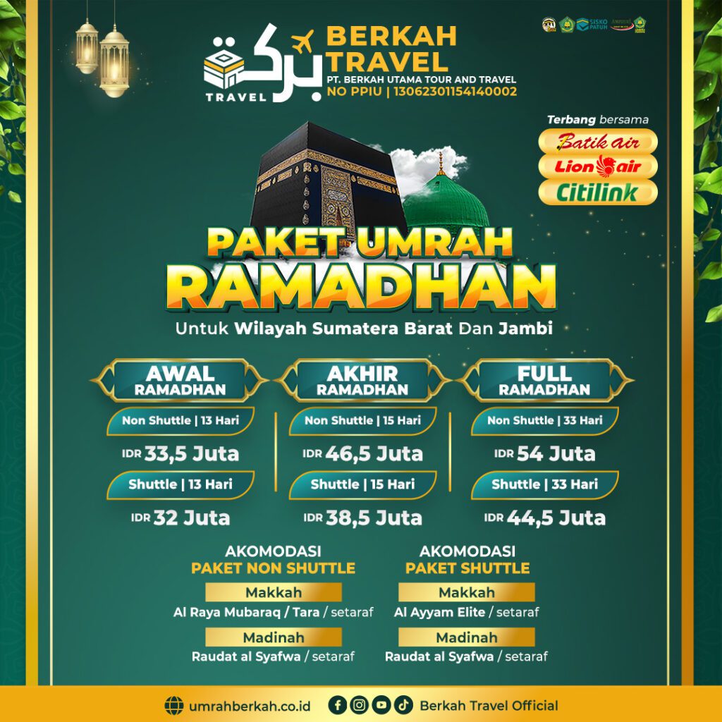 paket umrah ramadhan berkah travel