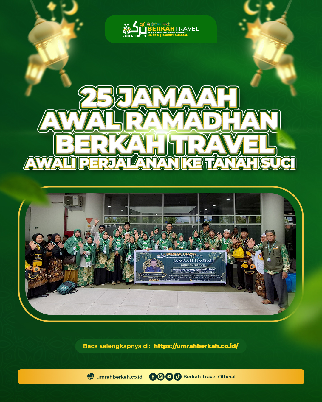 Pelepasan Jamaah Umrah awal ramadhan 2025 berkah travel